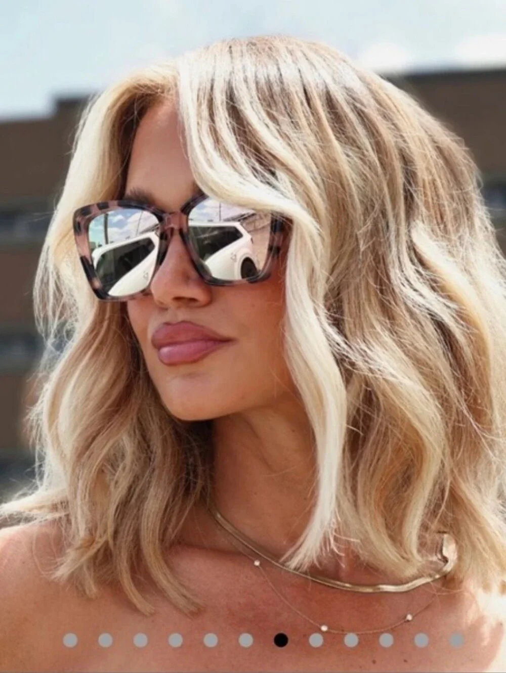 Diff Eyewear Becky II Tortoiseshell Polarized Sunglasses with Silver Mirror Lens